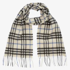 Burberry Grey Check Cashmere Scarf (130cm) Lichen Sale