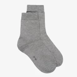 Falke Grey Cotton Ankle Socks Hot