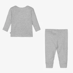 Bonpoint Grey Cotton Baby Leggings Set Online