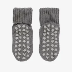 Falke Grey Cotton Baby Slipper Socks