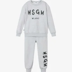 MSGM Grey Cotton Jersey Tracksuit Sale