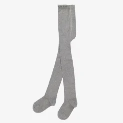 Country Kids Grey Cotton Knitted Tights Outlet