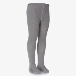 Country Kids Grey Cotton Knitted Tights Outlet