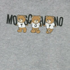Moschino Baby Grey Cotton Teddy Bear Logo Tracksuit Discount