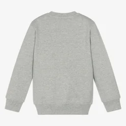 Moschino Kid-Teen Grey Cotton Teddy Bear Sweatshirt Online