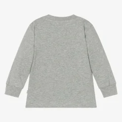 Molo Grey Cotton Teddy Bear Top Discount