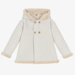 Mebi Grey Faux Suede Hooded Coat Outlet