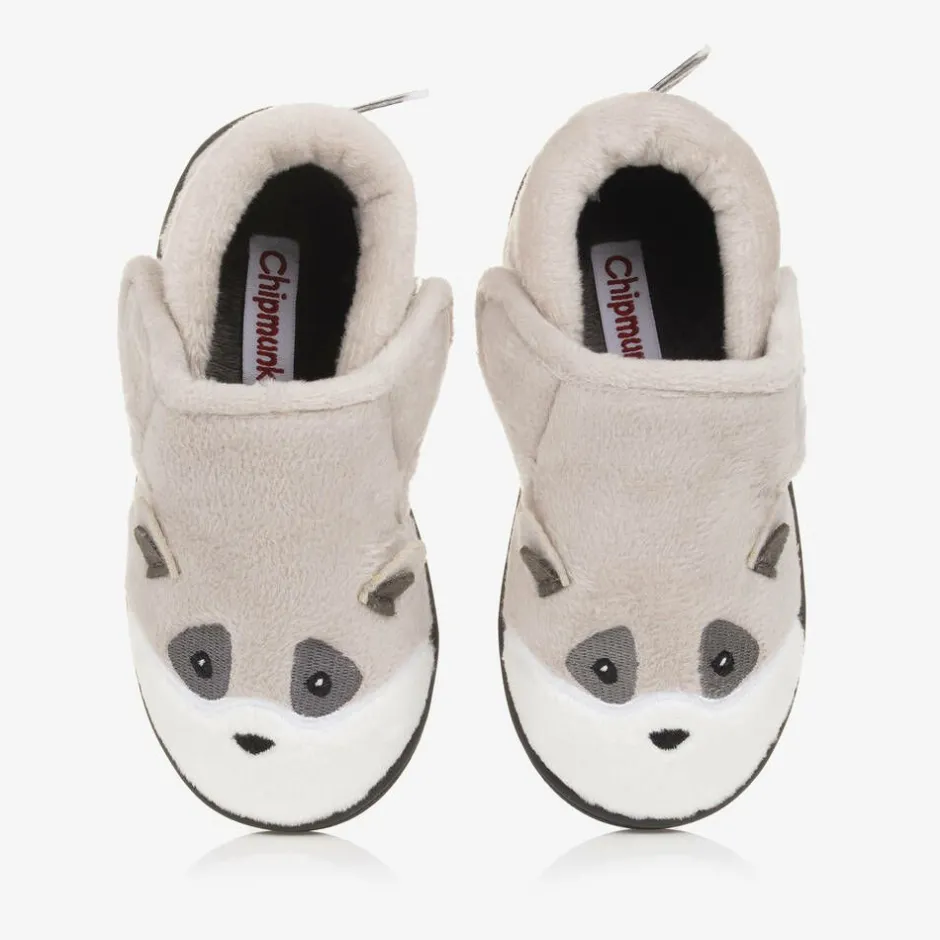 Chipmunks Grey Fleece Slippers Clearance