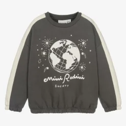 Mini Rodini Grey Graphic Organic Cotton Sweatshirt