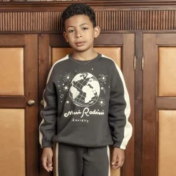 Mini Rodini Grey Graphic Organic Cotton Sweatshirt