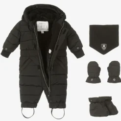 Deux par Deux Grey Hooded Baby Snowsuit Clearance