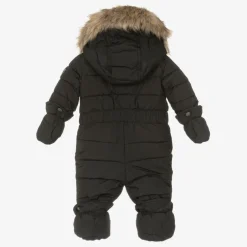 Deux par Deux Grey Hooded Baby Snowsuit Clearance