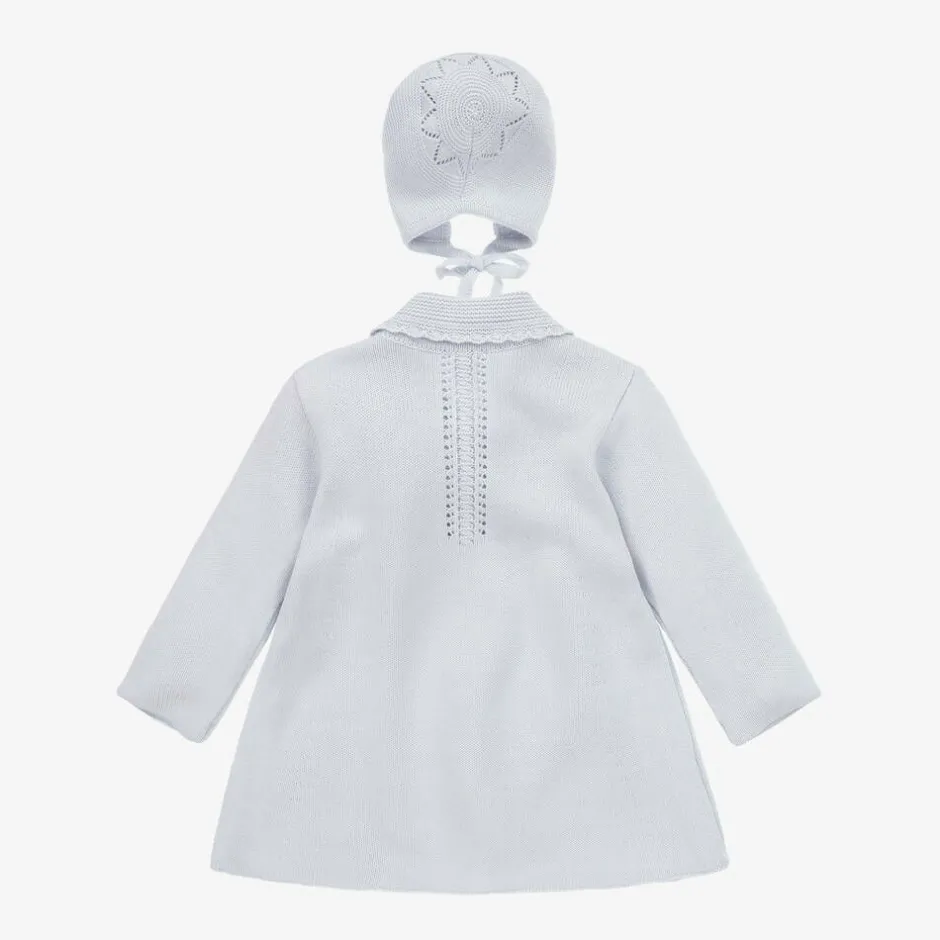 Artesanía Granlei Grey Knitted Coat & Hat Set Clearance