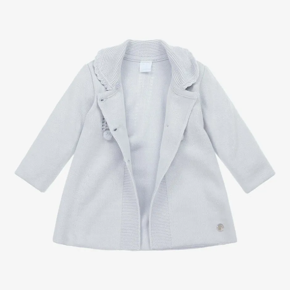 Artesanía Granlei Grey Knitted Coat & Hat Set Clearance