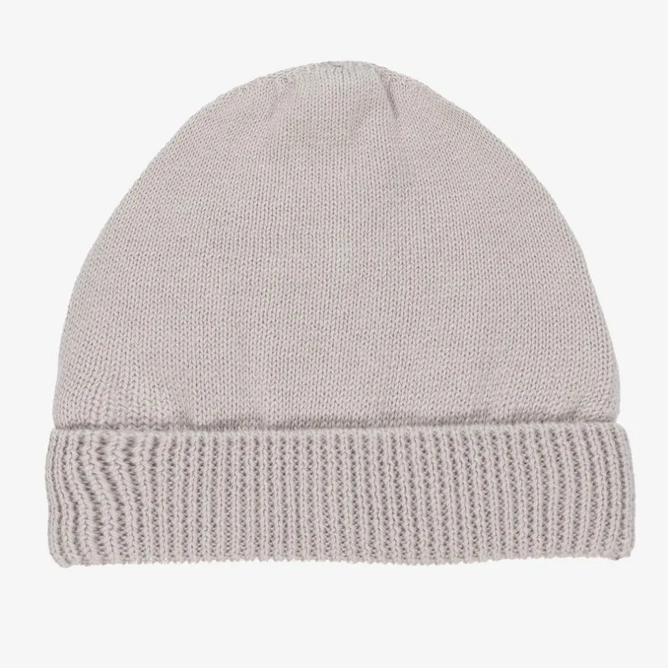 Minutus Grey Knitted Cotton Baby Hat Best