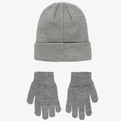 Nike Grey Knitted Hat Set