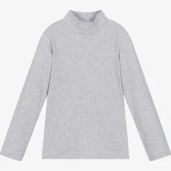 Everything Must Change Grey Marl Cotton Turtleneck Top Sale