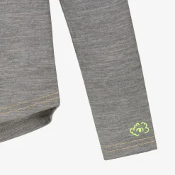 Smalls Merino Grey Marl Merino Wool Roll Neck Top