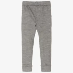 Smalls Merino Grey Marl Merino Wool Slim Joggers Clearance