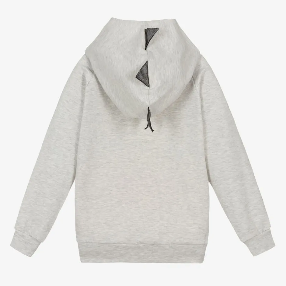 Wauw Capow Grey Marl Monster Hoodie Sale