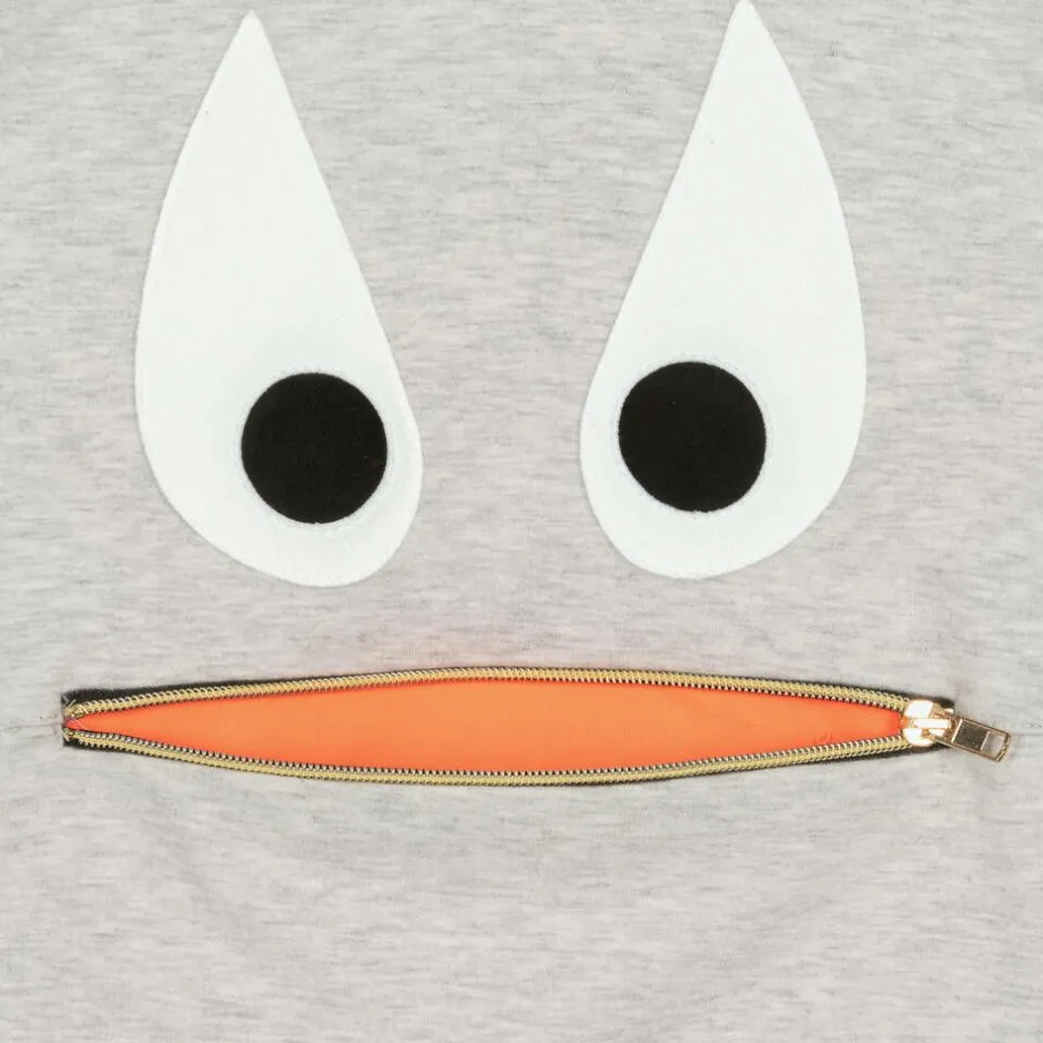 Wauw Capow Grey Marl Monster Hoodie Sale