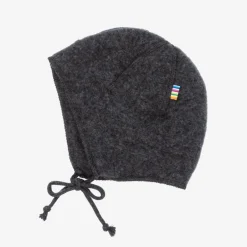 Joha Grey Merino Wool Fleece Baby Bonnet Discount