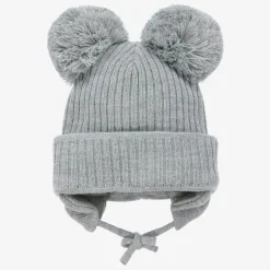 Sätila of Sweden Grey Minnie Double Pom-Pom Hat Outlet