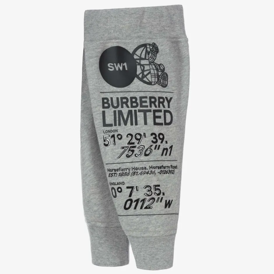 Burberry Grey Montage Logo Baby Joggers Best