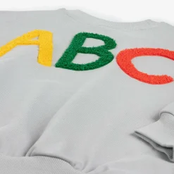 Mini Rodini Grey Organic Cotton ABC Sweatshirt New