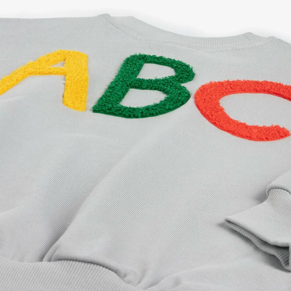 Mini Rodini Grey Organic Cotton ABC Sweatshirt New