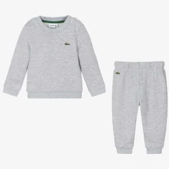 Lacoste Grey Organic Cotton Baby Tracksuit Best