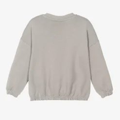 Mini Rodini Grey Organic Cotton Cats Sweatshirt