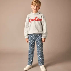 Mini Rodini Grey Organic Cotton CouCou Print Hoodie Best