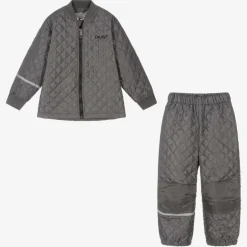 CeLaVi Grey Quilted Jacket & Trouser Set Discount