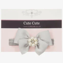Cute Cute Grey Ribbon Bow Headband