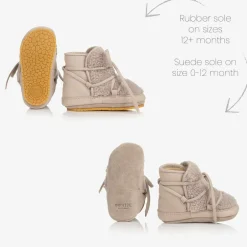 Donsje Grey Sherpa Fleece Pre-Walkers Lilac Outlet