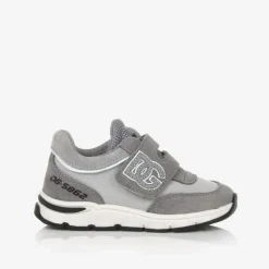 Dolce amp; Gabbana Grey Suede Leather & Mesh Baby Trainers Best