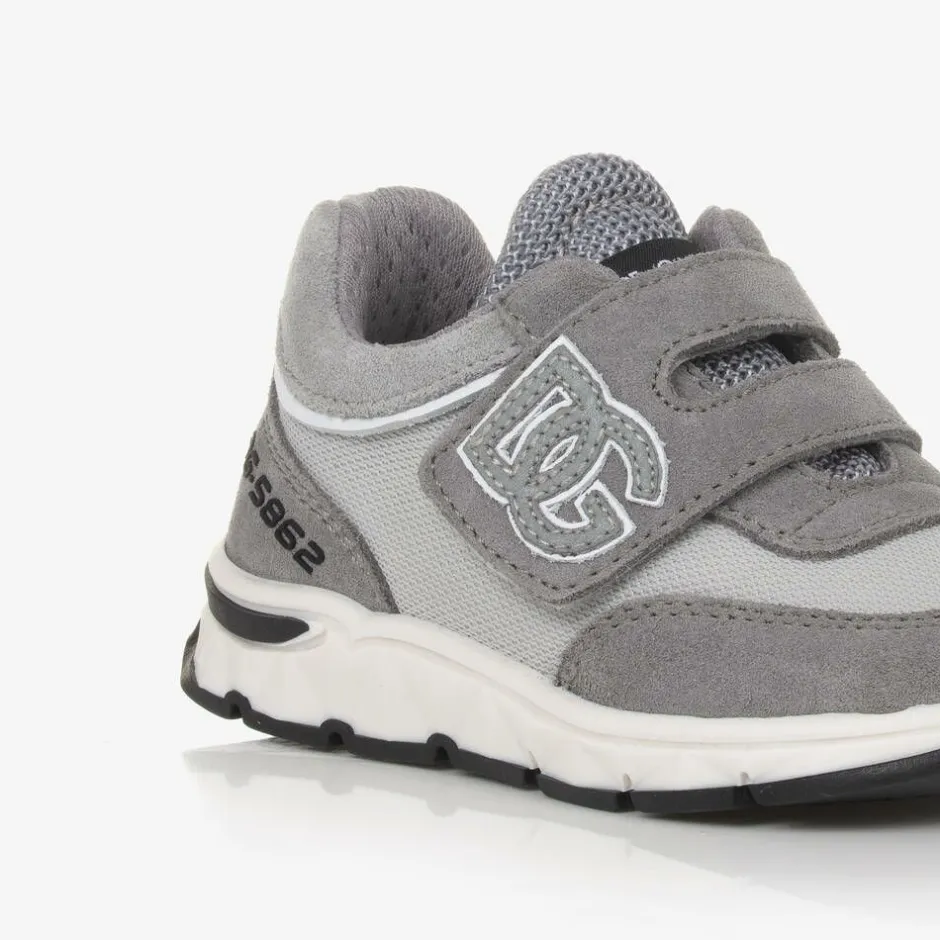 Dolce amp; Gabbana Grey Suede Leather & Mesh Baby Trainers Best