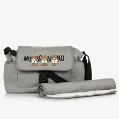 Moschino Baby Grey Teddy Bear Logo Changing Bag (30cm) Sale