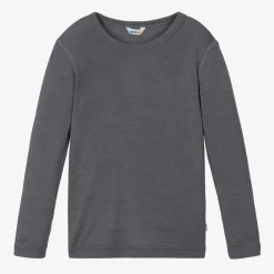 Joha Grey Thermal Merino Wool & Silk Top Clearance