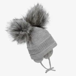 Sätila of Sweden Grey Tindra Double Pom-Pom Hat Best