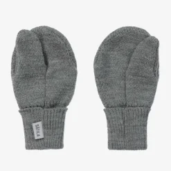 Sätila of Sweden Grey Twiddle Knitted Baby Mittens Outlet