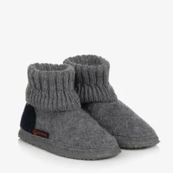 Giesswein Grey Wool Boot Slippers