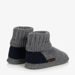 Giesswein Grey Wool Boot Slippers