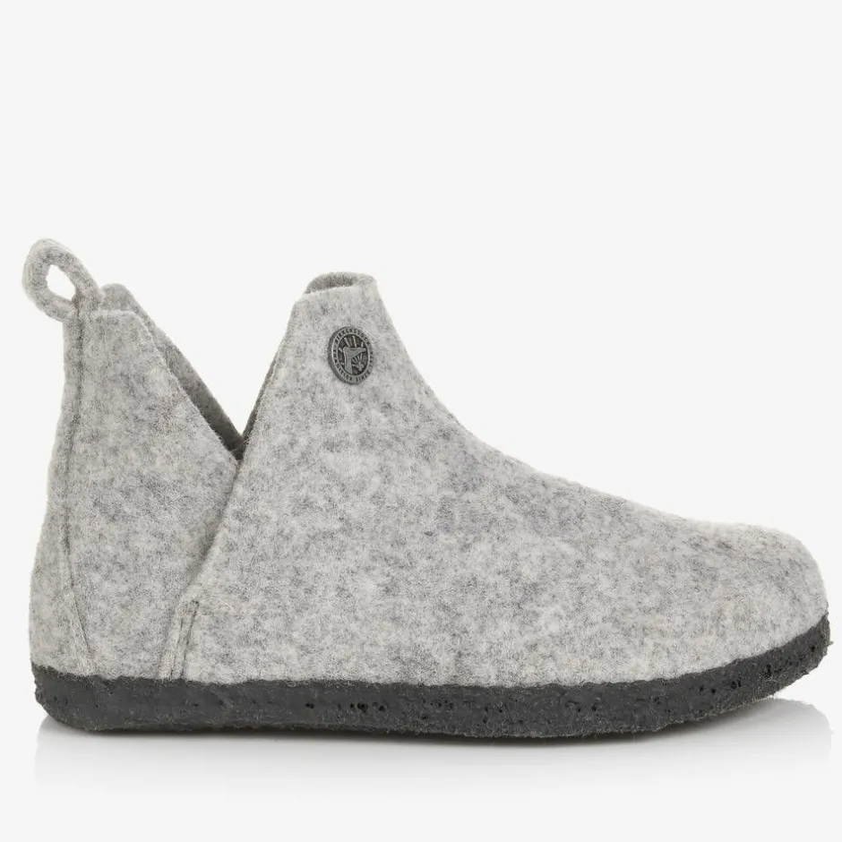 Birkenstock Grey Wool Felt Slippers Best