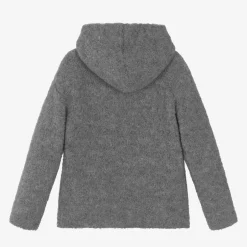 Il Gufo Grey Wool Fleece Hoodie Sale