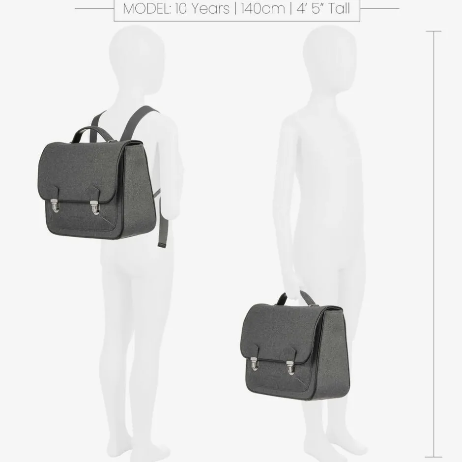 Age of Innocence Grey Wool Satchel Backpack (34cm) Best