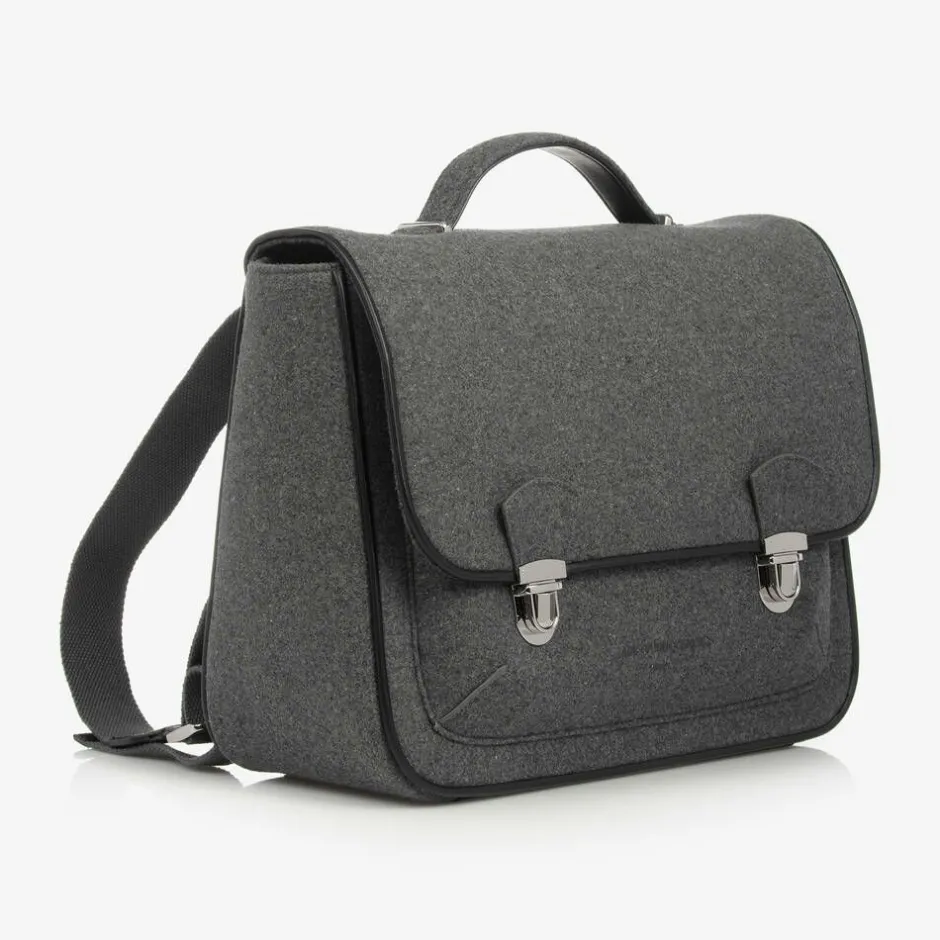Age of Innocence Grey Wool Satchel Backpack (34cm) Best