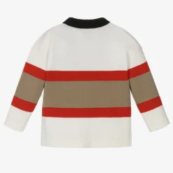 Burberry Icon Stripe Merino Wool Baby Cardigan Online