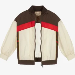 Gucci Ivory & Brown Track Jacket Sale